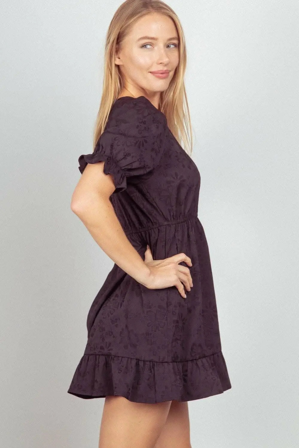 Enchanting Floral Elegance Mini Dress - Love Salve